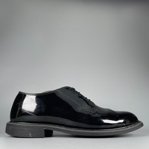 Bates Lites Men’s Size 12.5 D Gloss Black Military Uniform Dress Shoe Oxford GUC